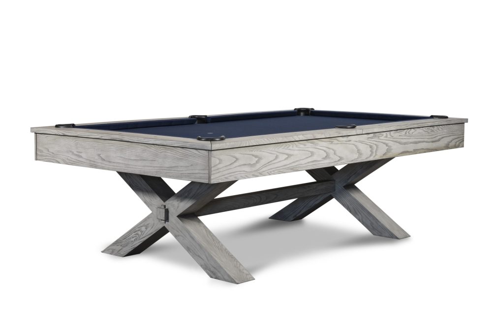 PTP Braelynn Slate Pool Table in Whitewash