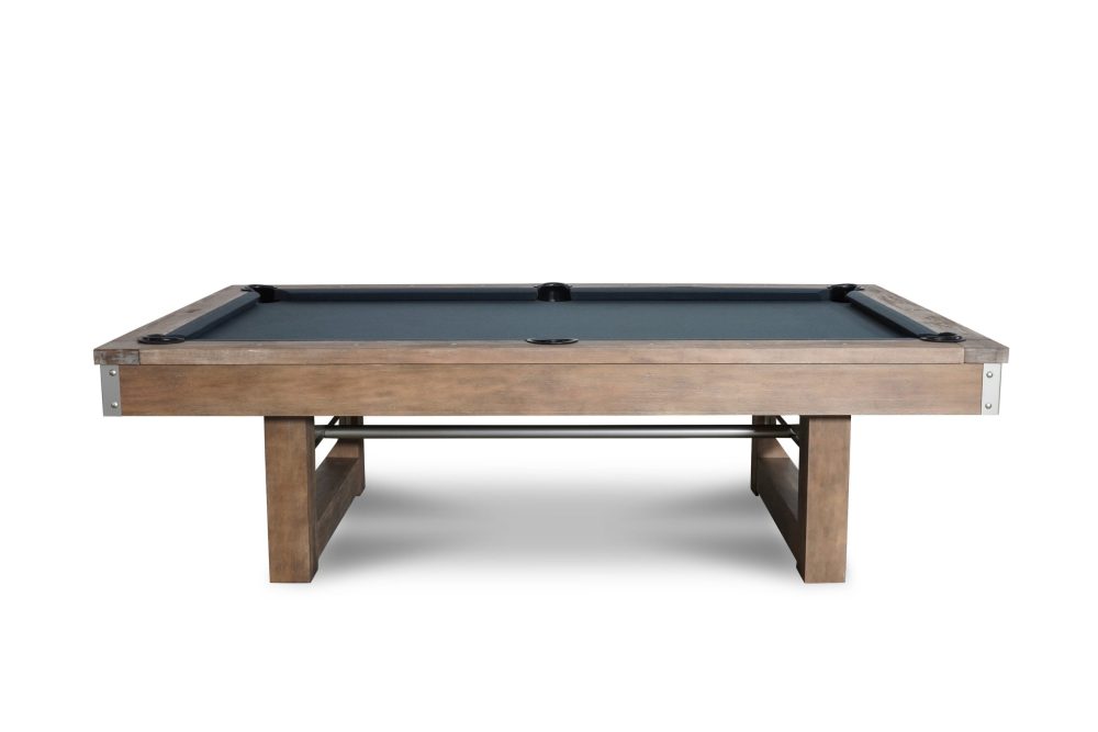 Nixon Billiards Bryant Slate Pool Table in Weathered Natural w/ Metal Legs