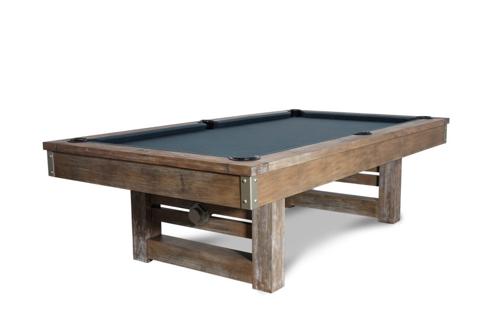 Nixon Billiards Bryant Slate Pool Table in Weathered Natural w/ Wood Legs