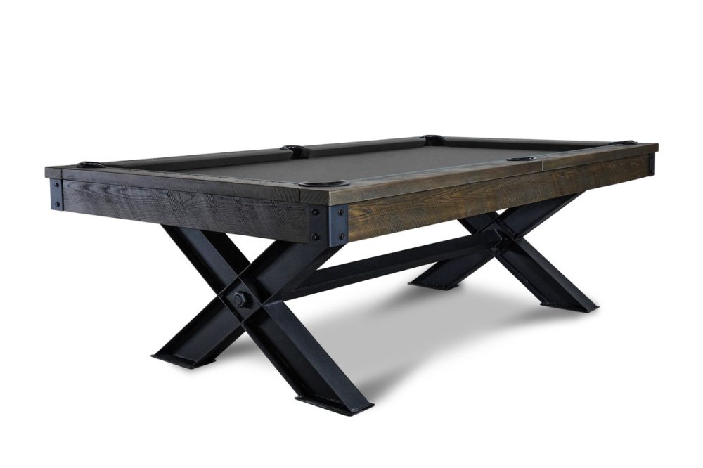 Nixon Billiards Portland 8" Slate Pool Table in Barnwood