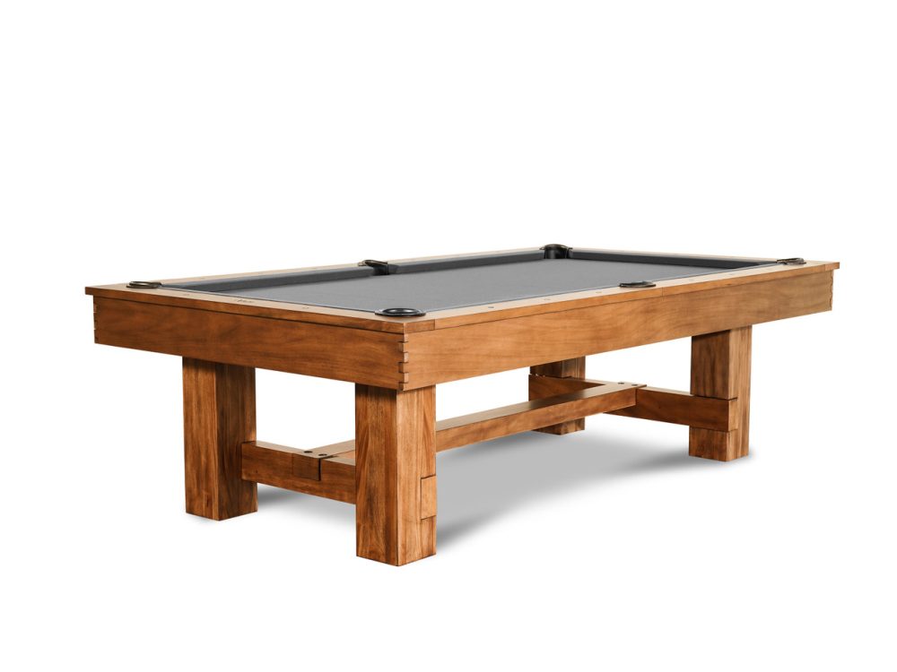 Nixon Billiards Presli Slate Pool Table in Native Acacia