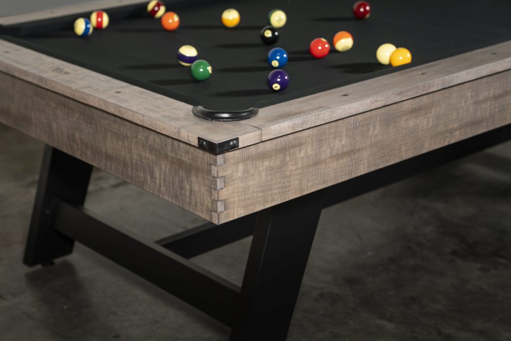 Nixon Billiards Hunter Slate Pool Table in Antique w/ Metal Legs - Image 11