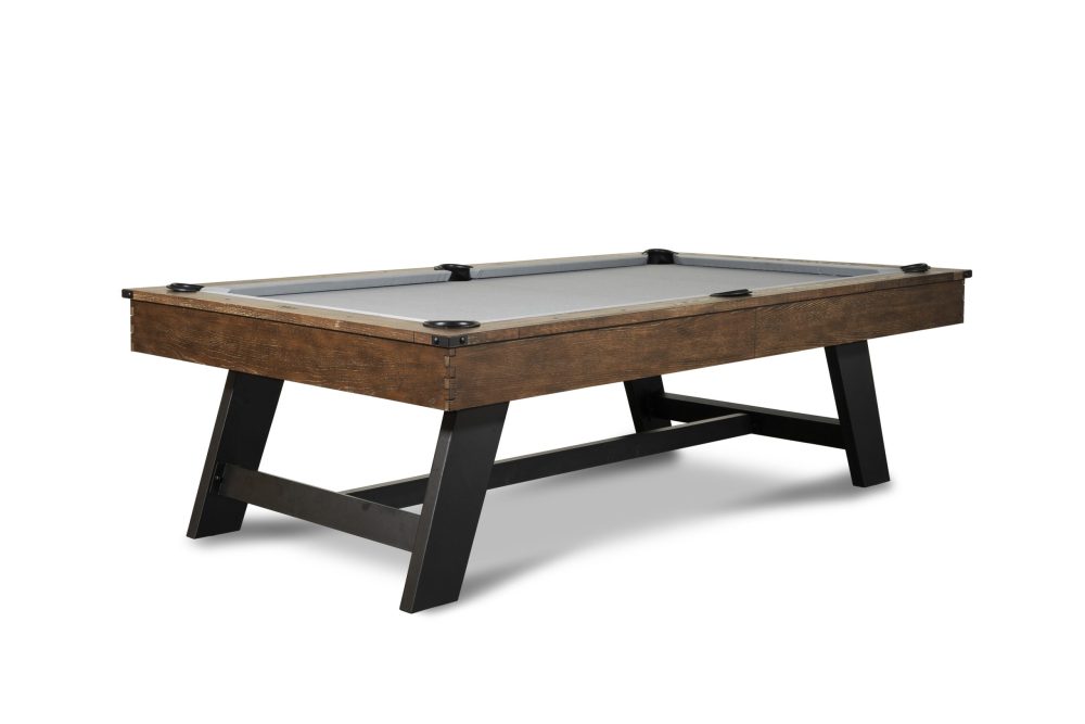 Nixon Billiards Hunter Slate Pool Table in Brushed Walnut w/ Wood Legs