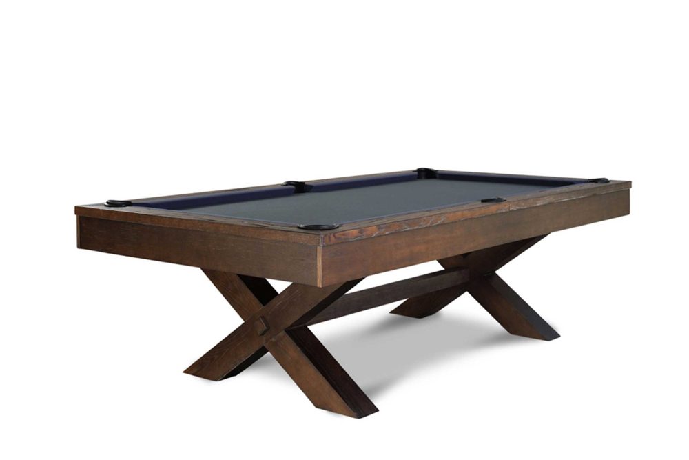 PTP Braelynn Slate Pool Table in Brown Wash