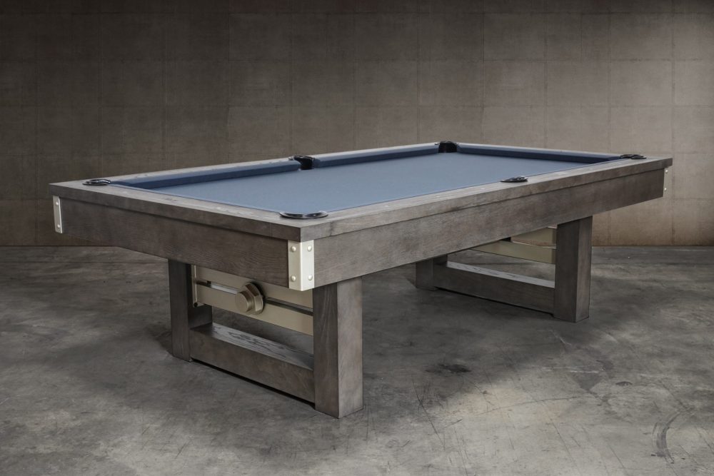 Nixon Billiards Bryant Slate Pool Table in Grayson Grey w/ Metal Legs - Image 3