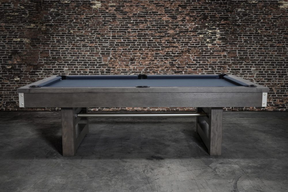 Nixon Billiards Bryant Slate Pool Table in Grayson Grey w/ Wood Legs - Image 2