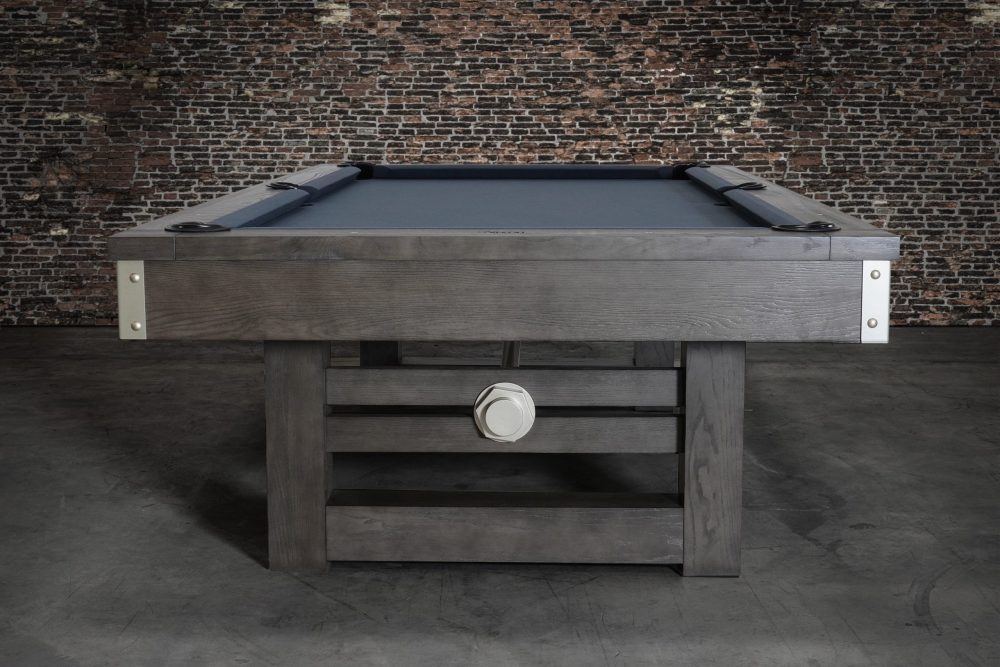 Nixon Billiards Bryant Slate Pool Table in Grayson Grey w/ Wood Legs - Image 3