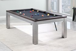 Playcraft Genoa Slate Pool Table in Walnut on Silver