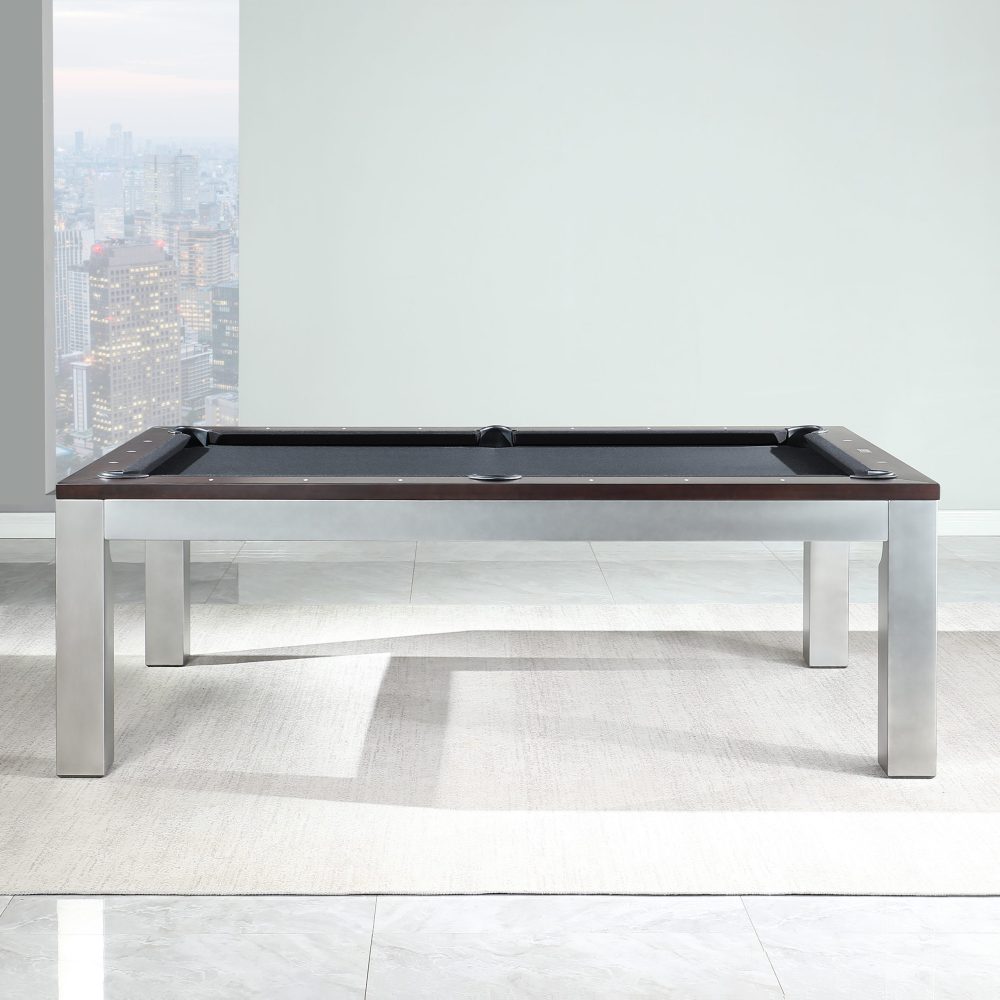 Playcraft Genoa Slate Pool Table in Walnut on Silver