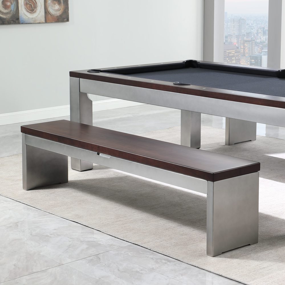 Playcraft Genoa Slate Pool Table in Walnut on Silver