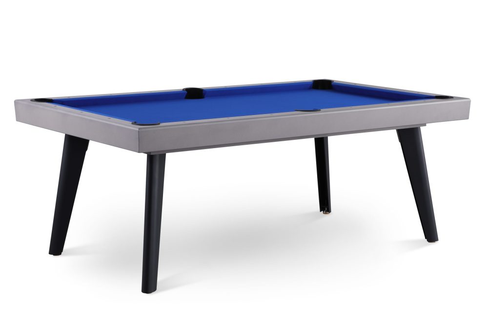 Playcraft Santorini 7' Outdoor Pool Table w/Dining Top, Benches, & Ping Pong, Gray