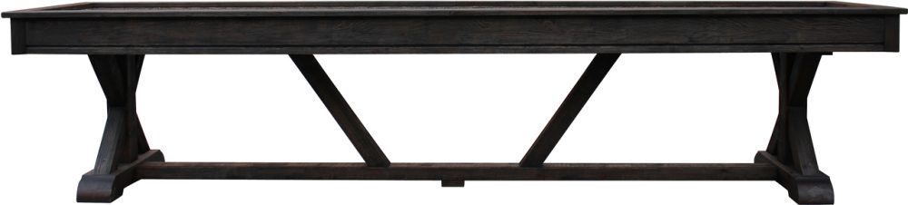 Playcraft Brazos River Pro-Style Shuffleboard Table w/3" Butcher Block in Weathered Black - Image 3