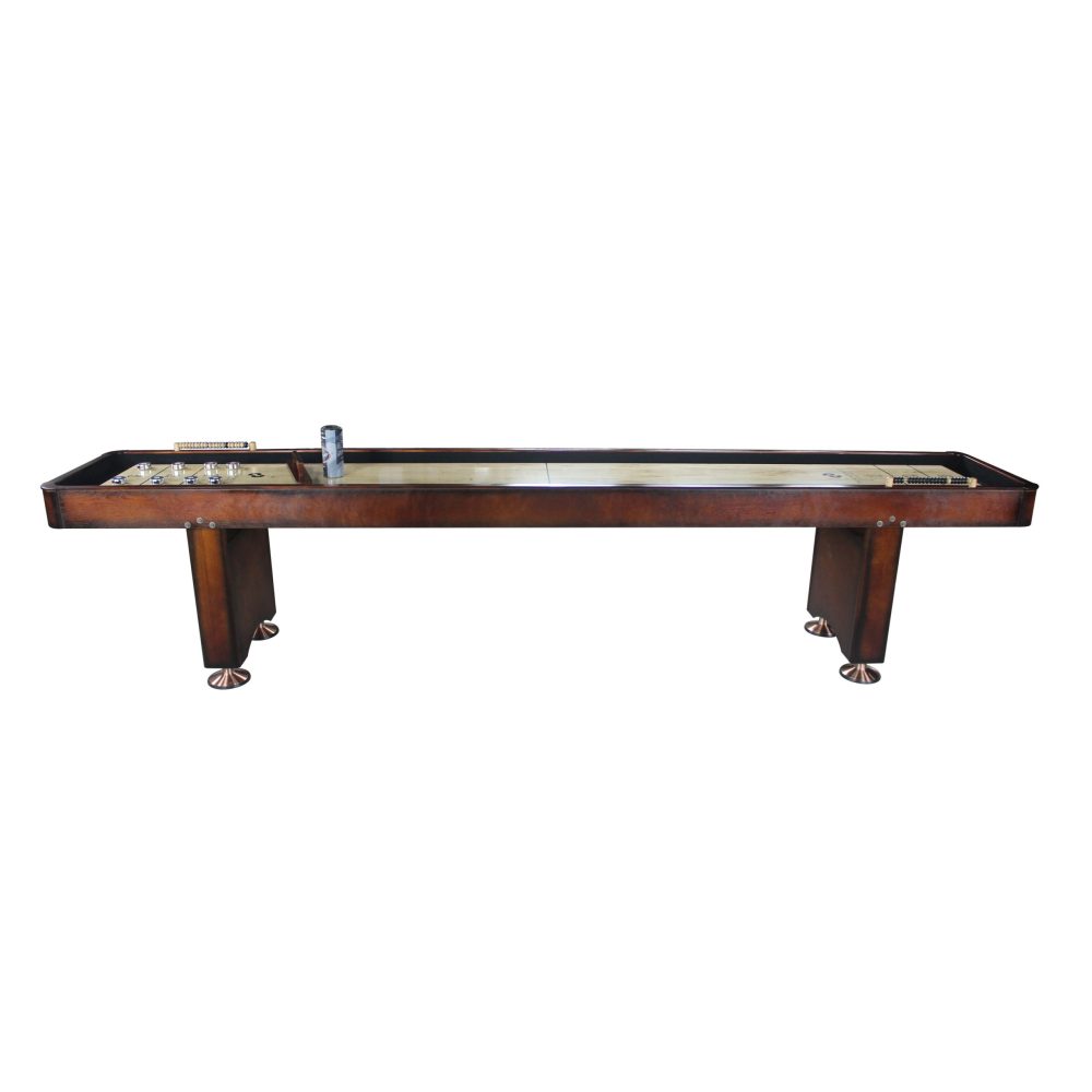 Playcraft Georgetown Shuffleboard Table w/15" Butcher Block in Cherry - Image 2