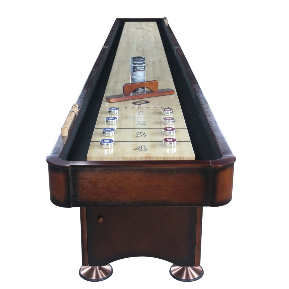 Playcraft Georgetown Shuffleboard Table w/15" Butcher Block in Cherry - Image 3