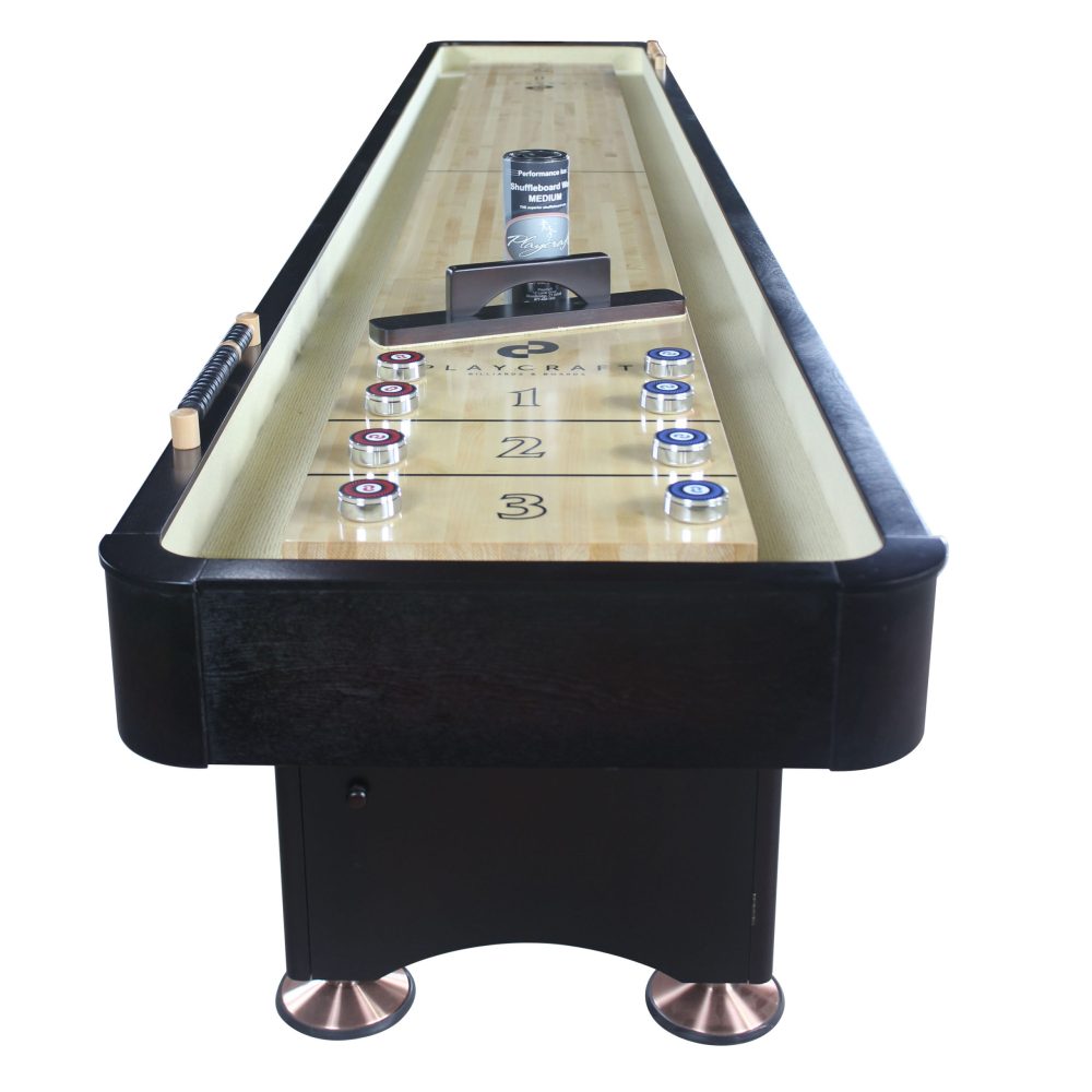 Playcraft Georgetown Shuffleboard Table w/15" Butcher Block in Espresso - Image 2