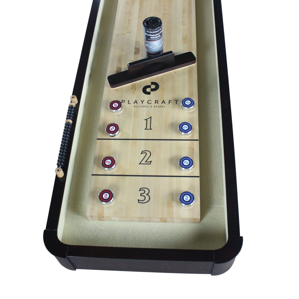 Playcraft Georgetown Shuffleboard Table w/15" Butcher Block in Espresso - Image 4