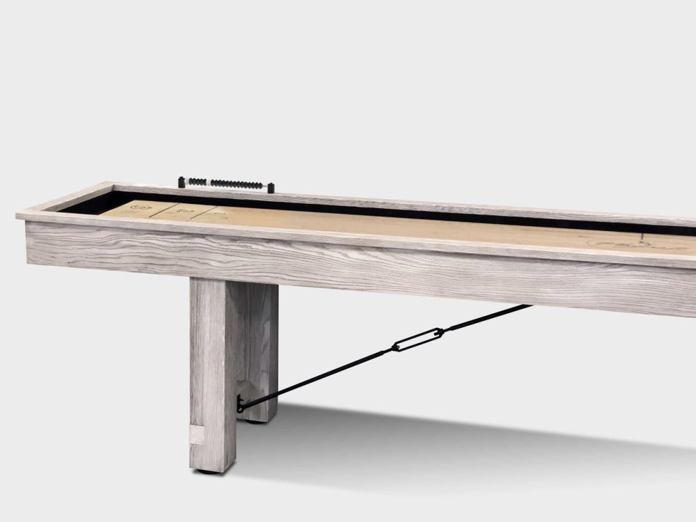 Playcraft Montauk Shuffleboard Table w/15" Butcher Block in Whitewash - Image 3