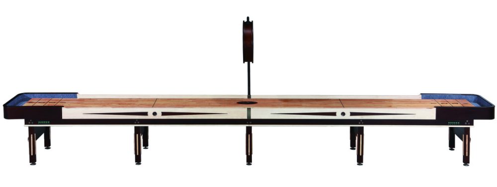 Playcraft Telluride Pro-Style Shuffleboard Table w/3" Butcher Block & Electric Scorer in Espresso - Image 2