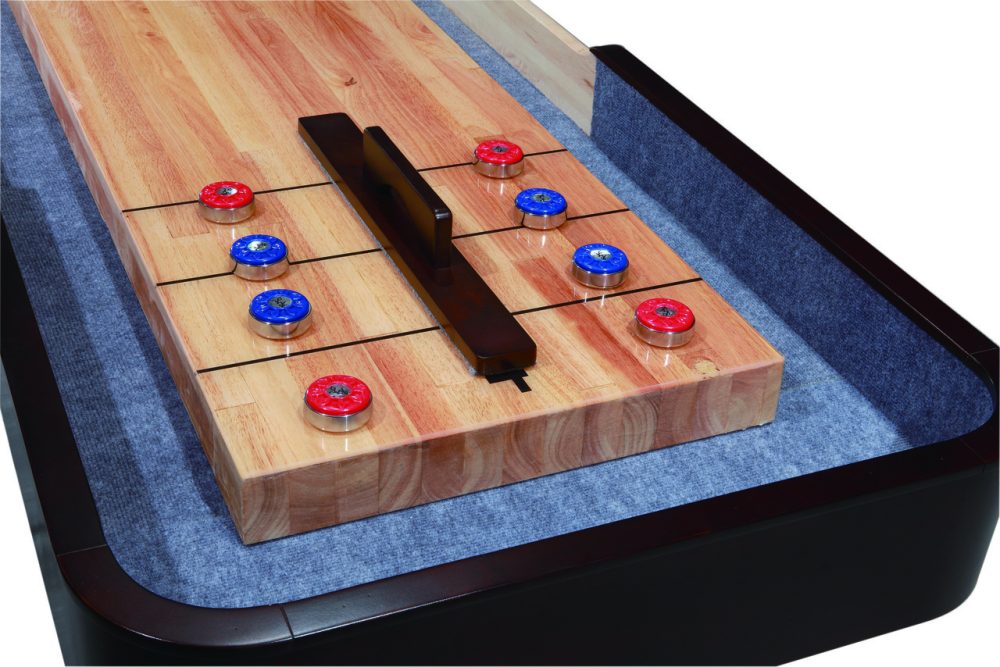 Playcraft Telluride Pro-Style Shuffleboard Table w/3" Butcher Block & Electric Scorer in Espresso - Image 3