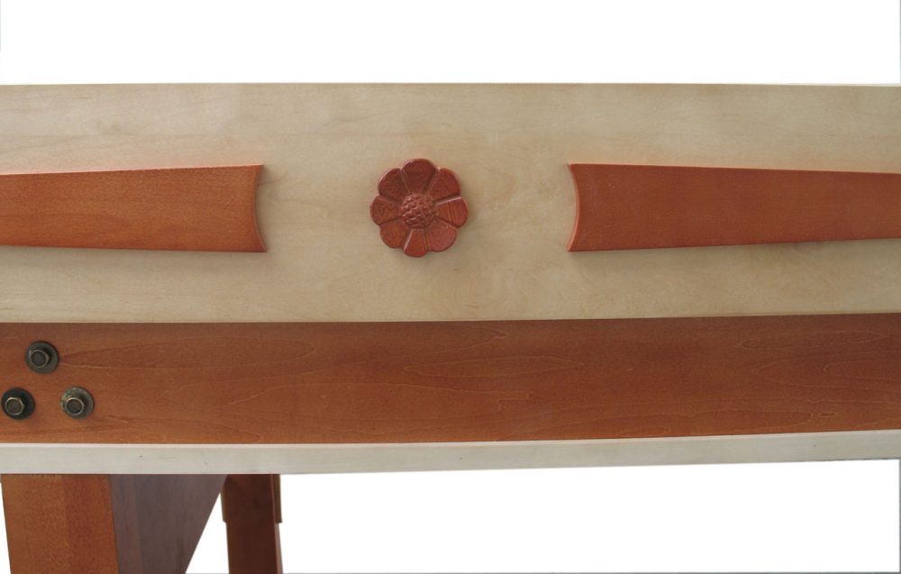 Playcraft Telluride Pro-Style Shuffleboard Table w/3" Butcher Block & Electric Scorer in Honey - Image 3