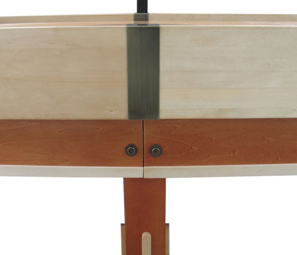 Playcraft Telluride Pro-Style Shuffleboard Table w/3" Butcher Block & Electric Scorer in Honey - Image 5