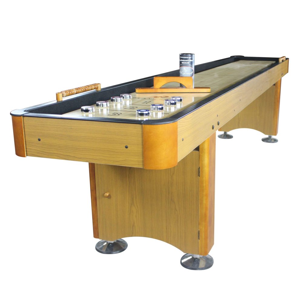 Playcraft Georgetown Shuffleboard Table w/15" Butcher Block in Honey Oak - Image 2