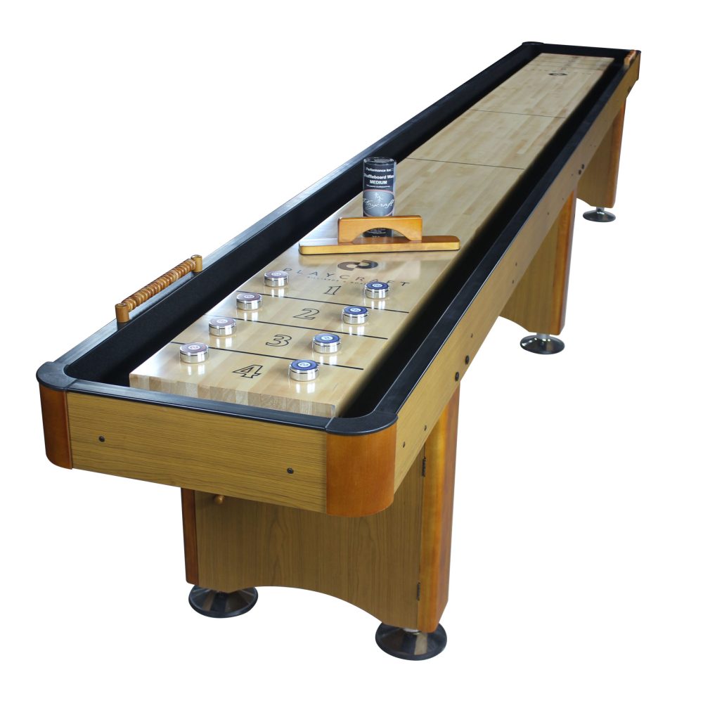 Playcraft Georgetown Shuffleboard Table w/15" Butcher Block in Honey Oak - Image 3