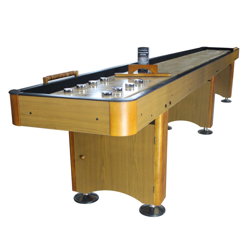 Playcraft Georgetown Shuffleboard Table w/15" Butcher Block in Honey Oak - Image 4