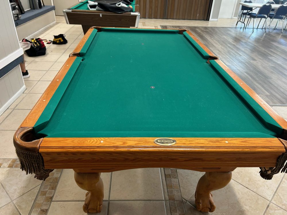 Used 8ft Traditional Leather Pocket Pool Table - Image 2
