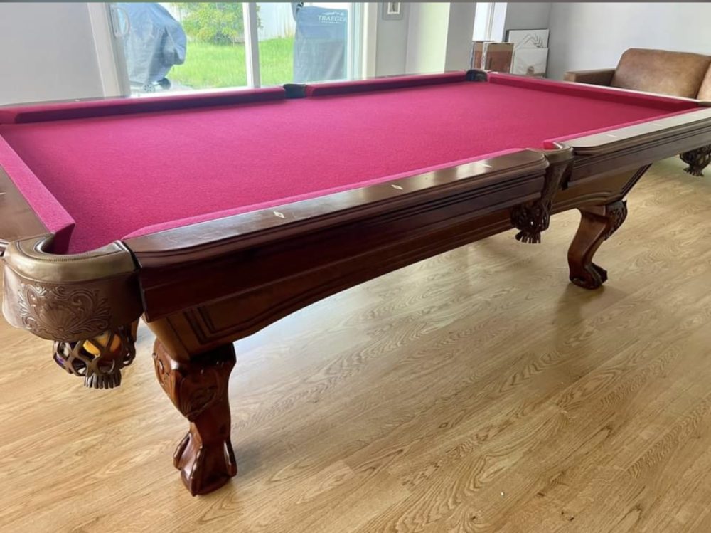 Used DLT 8ft Traditional Leather Pocket Pool Table - Image 2