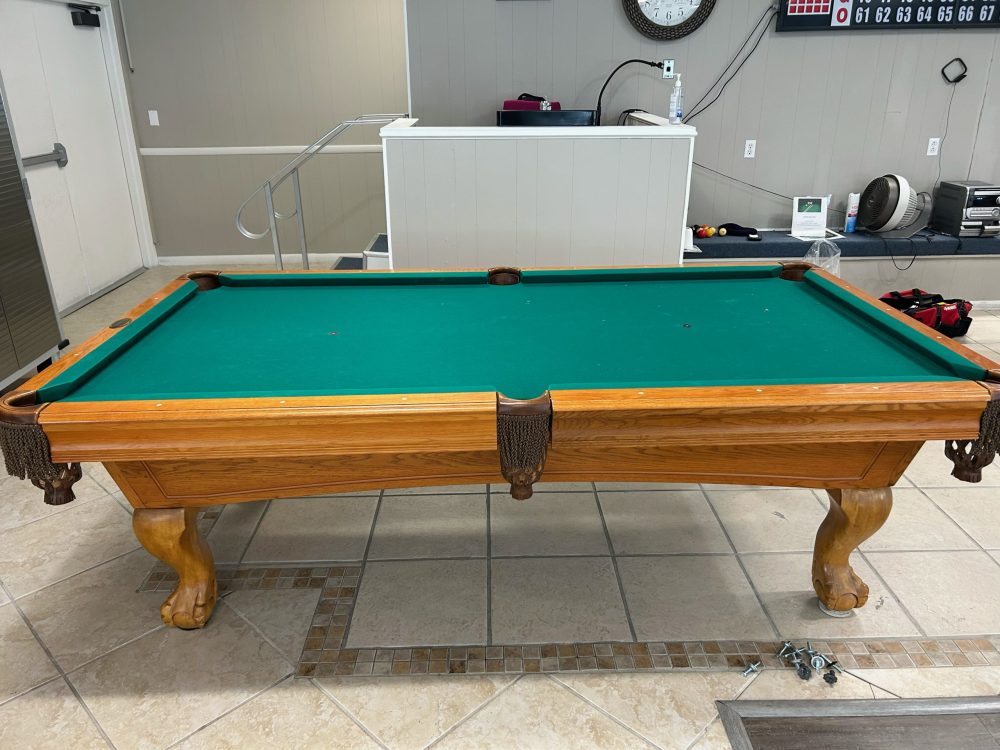 Used 8ft Traditional Leather Pocket Pool Table - Image 3