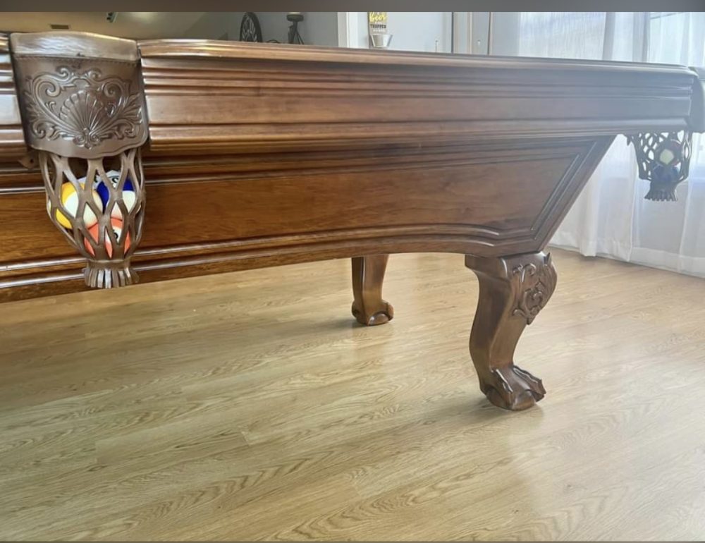 Used DLT 8ft Traditional Leather Pocket Pool Table - Image 5