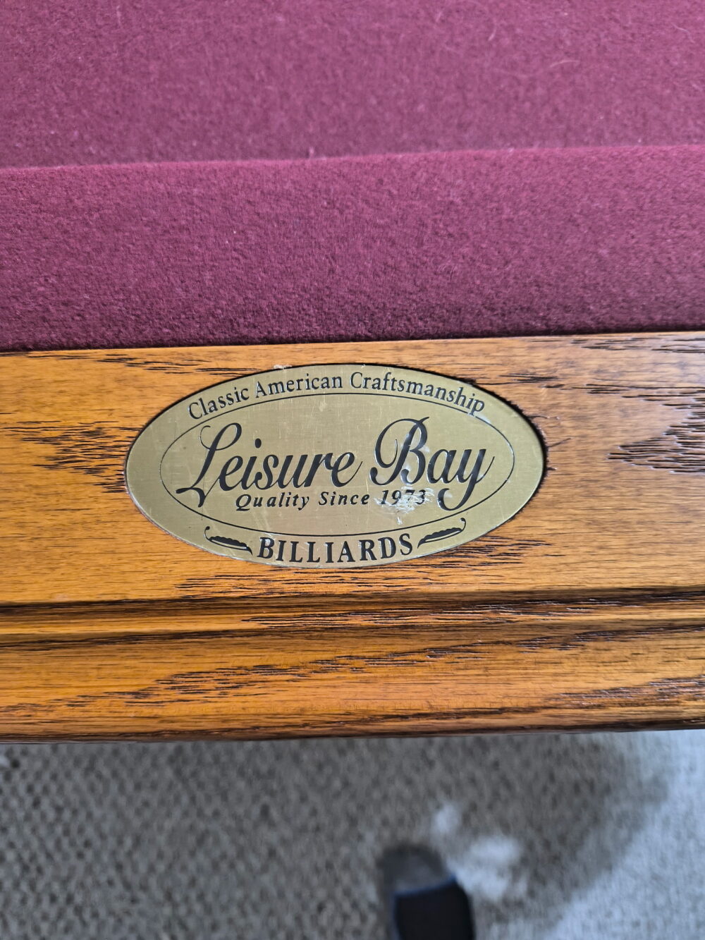 Leisure Bay Used Billiard Table 8ft “New Rubber” - Image 2