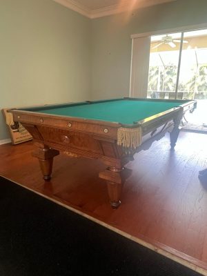 Vintage J E Came Boston Co Used Pool Table